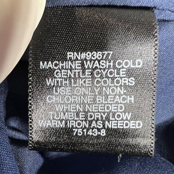 Liz Claiborne Career NWT Womens 14 /L Navy Polka Dot Blazer Skirt Set Power Suit - Picture 15 of 16